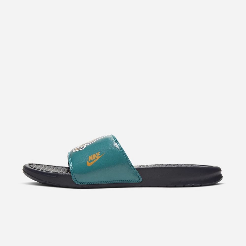 Claquette Nike Benassi JDI Bleu Marine 6231-705 Obsidian/Bright Spruce/Persian Violet/Pollen Rise Homme | JID-76851094